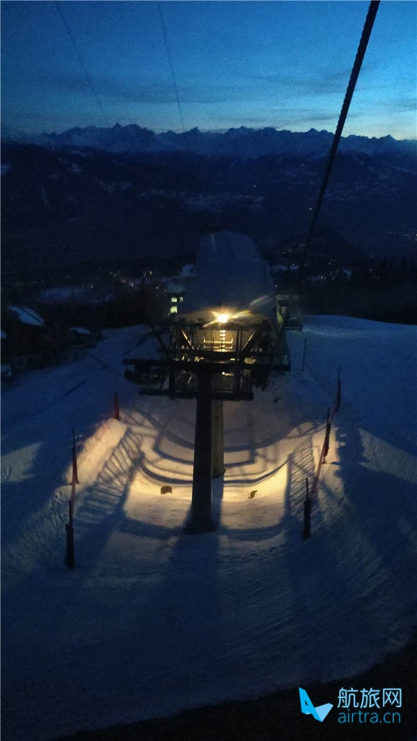 Crans Montana压雪车上山