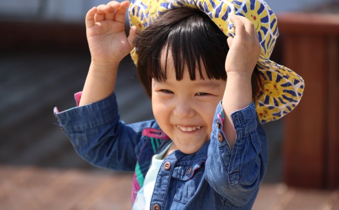 南戴河海边-开心的小姑娘！