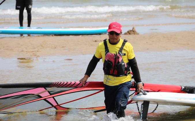 南戴河海边-帆船教练