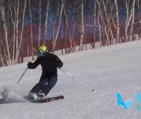 王晓飞滑雪教学——EASY SKI(9)冰球刹