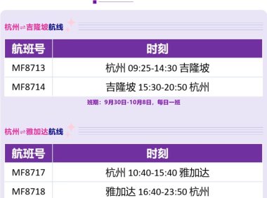 厦航新开多条东南亚航线